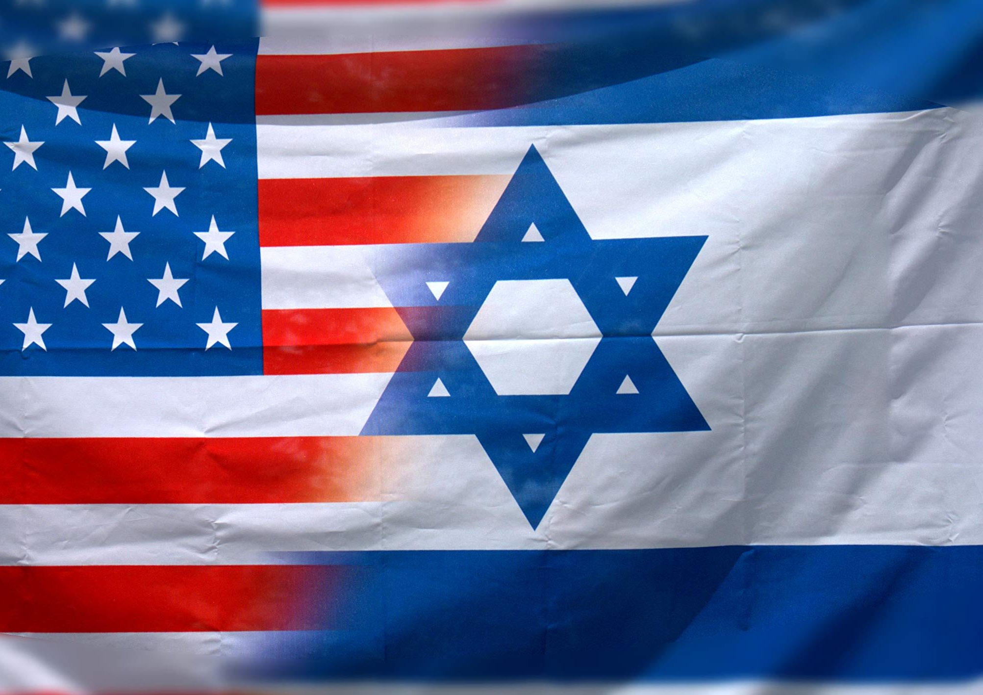 American and Israeli flags blended together - rapture theology